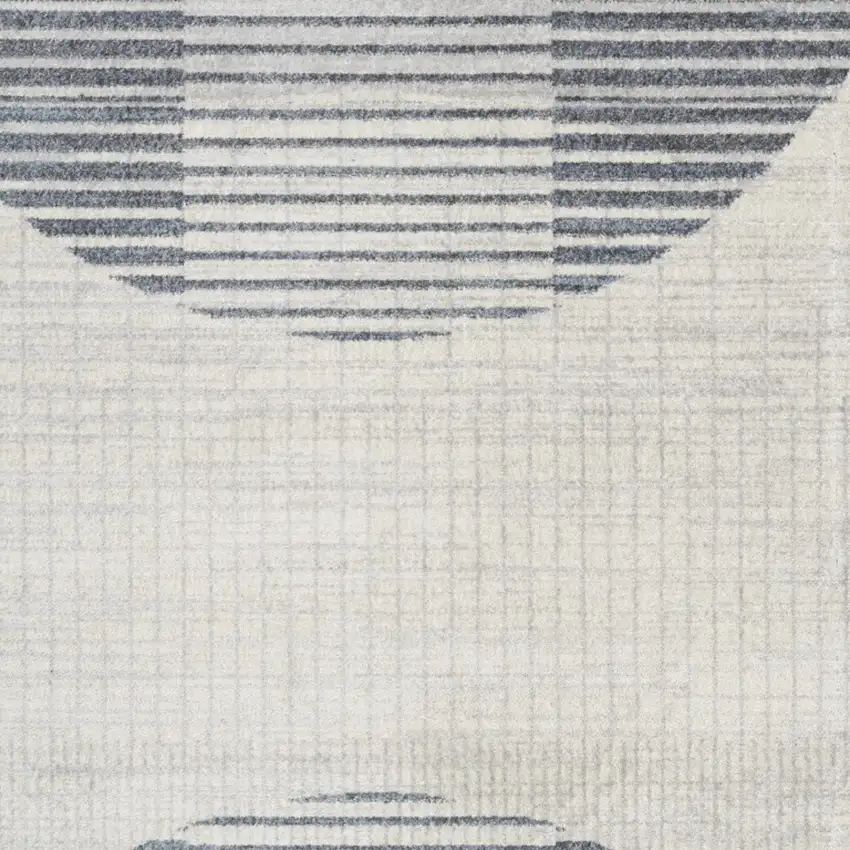 Cream Geometric Power Loom Area Rug Photo 8