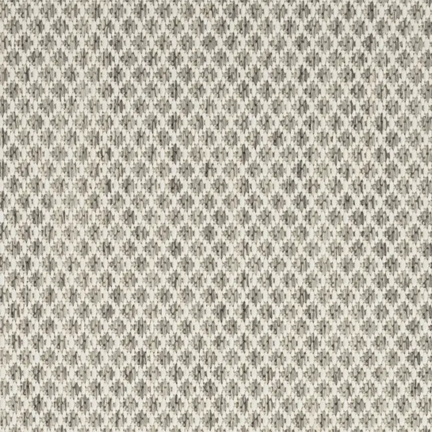 Ivory and Silver Indoor Outdoor Area Rug Photo 6