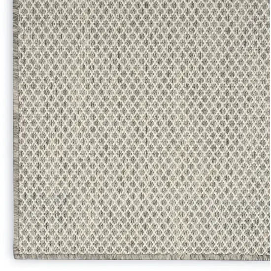 Ivory and Silver Indoor Outdoor Area Rug Photo 5