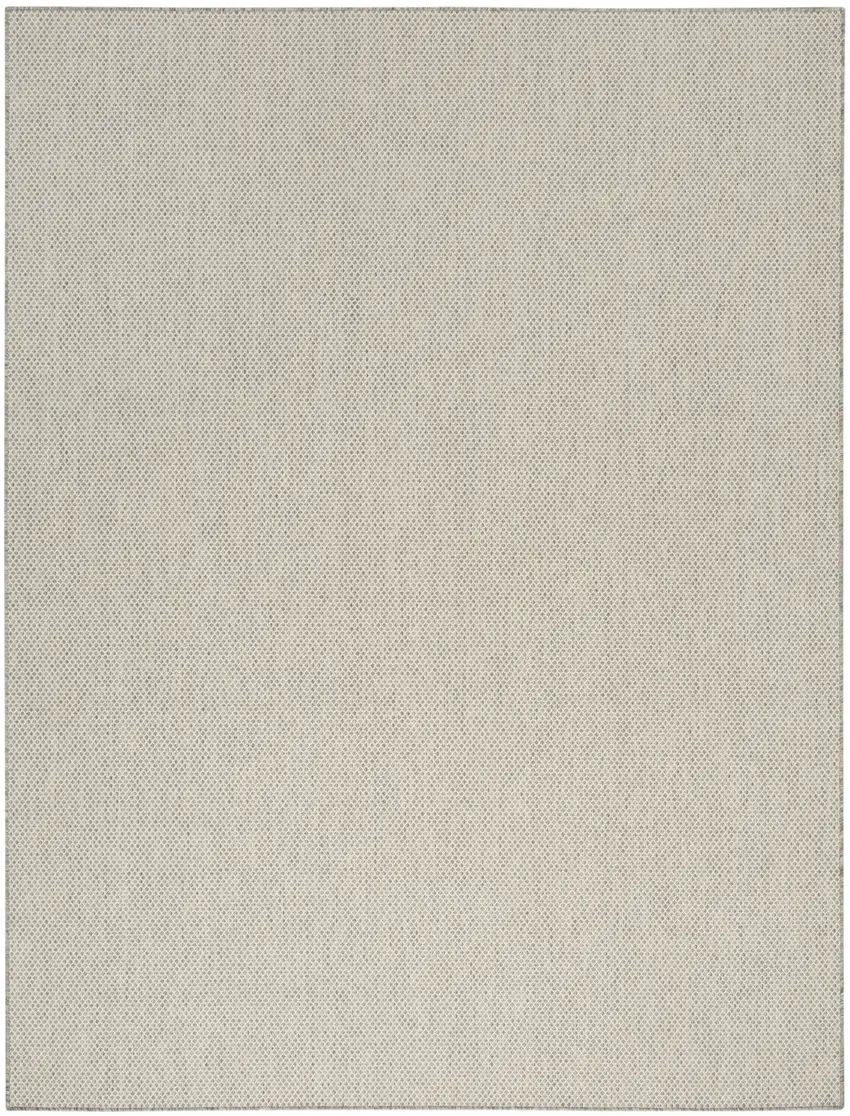 Ivory and Silver Indoor Outdoor Area Rug Photo 2