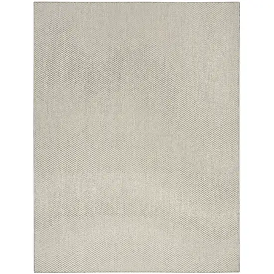Ivory And Silver Indoor Outdoor Area Rug Photo 2