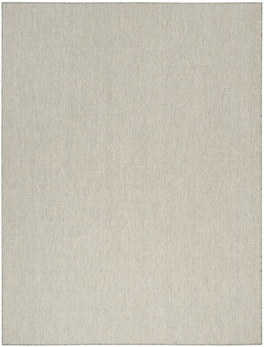 Ivory And Silver Indoor Outdoor Area Rug Photo 2