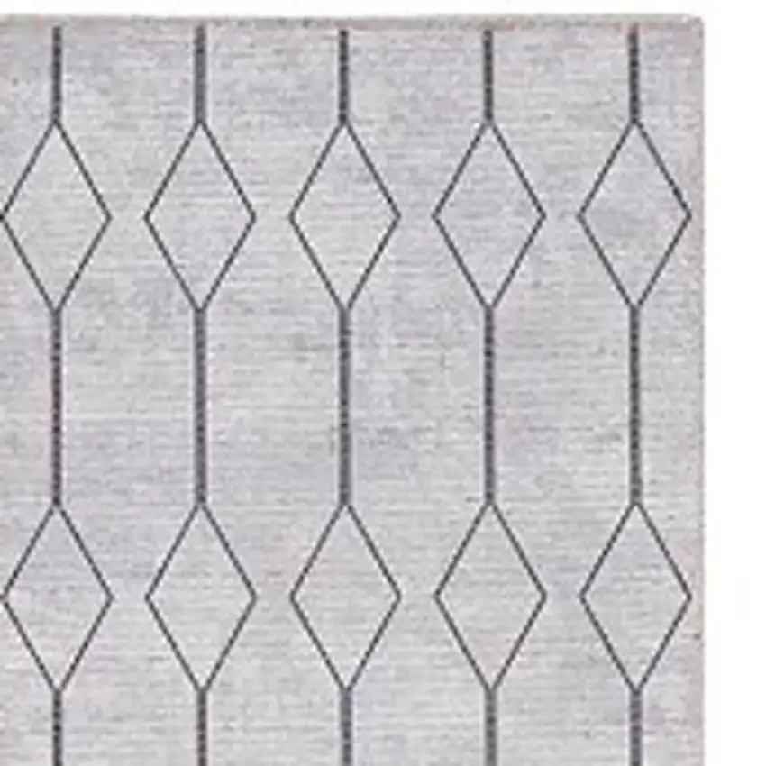 Cream Geometric Power Loom Washable Runner Rug Photo 6