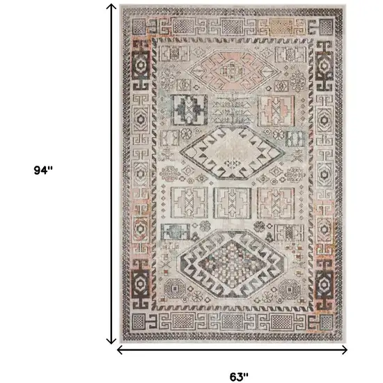 Cream Indoor Outdoor Area Rug Photo 3