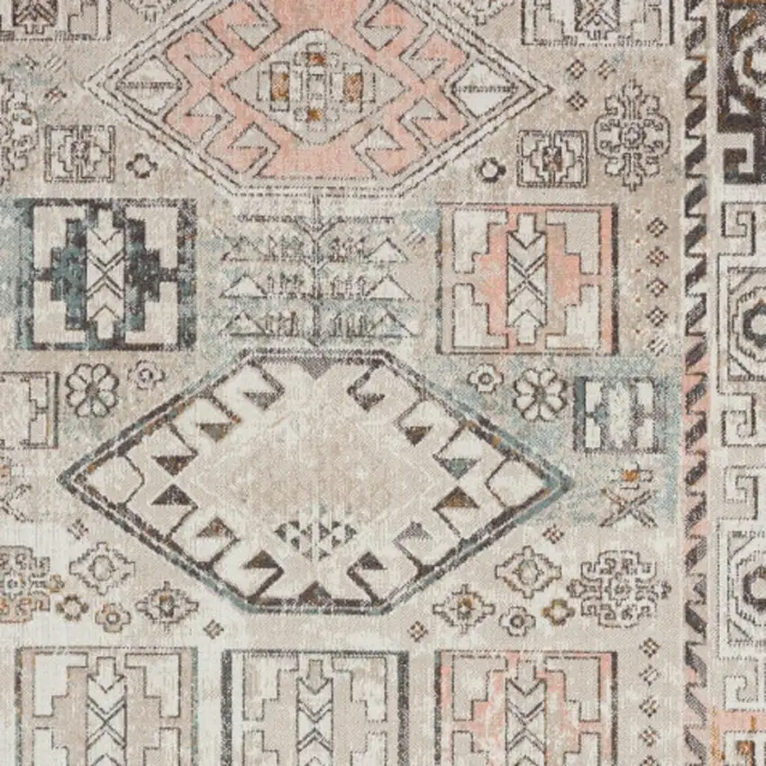 Cream Indoor Outdoor Area Rug Photo 6