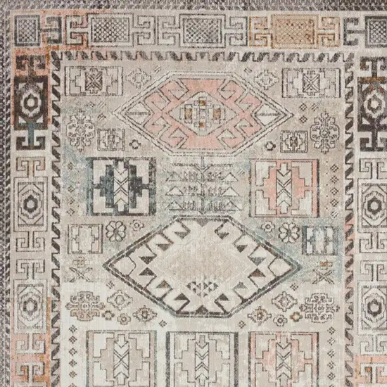 Cream Indoor Outdoor Area Rug Photo 8