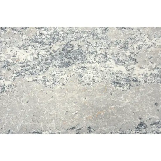 Cream Gray And Beige Abstract Area Rug Photo 5