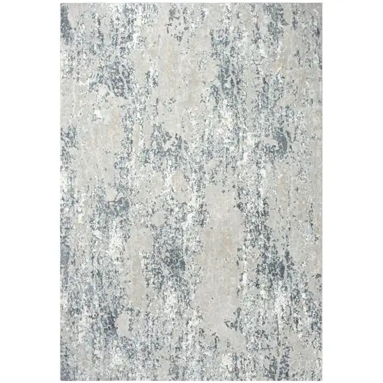 Cream Gray And Beige Abstract Area Rug Photo 3