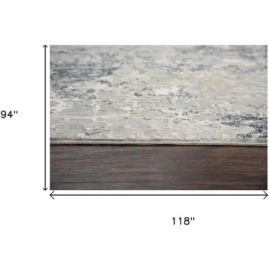 Cream Gray And Beige Abstract Area Rug Photo 6
