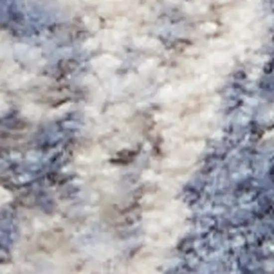 Cream Gray And Blue Abstract Non Skid Area Rug Photo 2