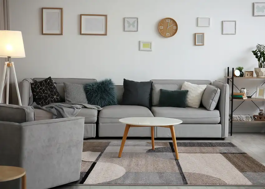 Cream Gray And Brown Geometric Area Rug Photo 5