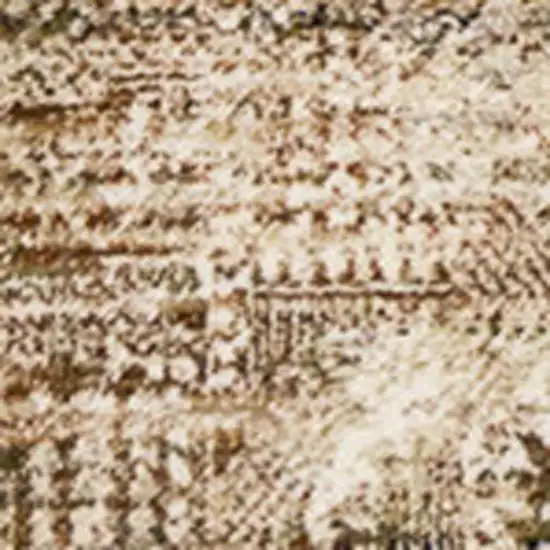 Cream Gray And Tan Abstract Area Rug Photo 5