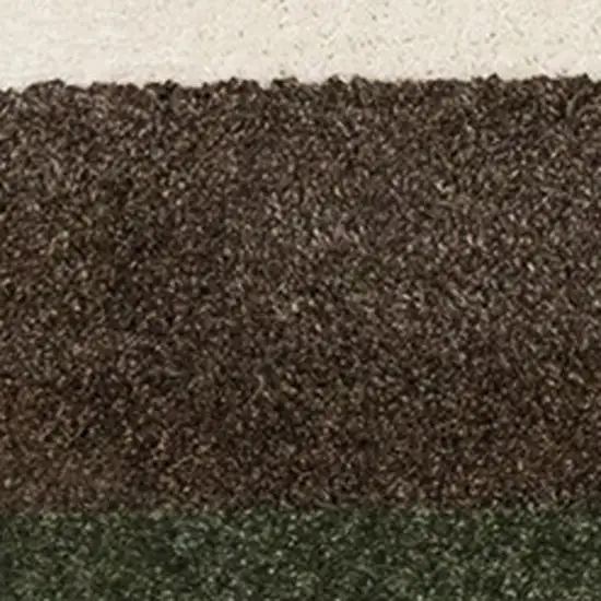 Cream Green And Brown Geometric Area Rug Photo 4