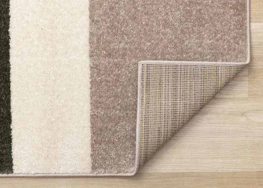 Cream Green And Brown Geometric Area Rug Photo 9