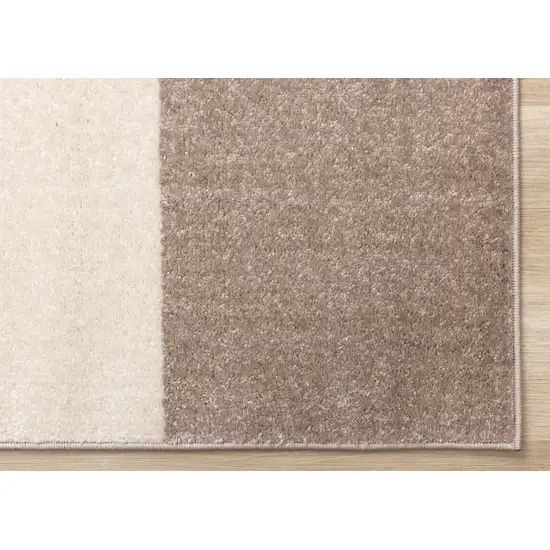 Cream Green And Brown Geometric Area Rug Photo 8