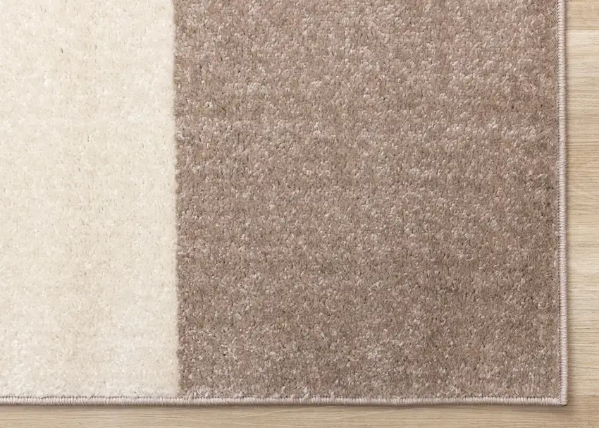 Cream Green And Brown Geometric Area Rug Photo 8