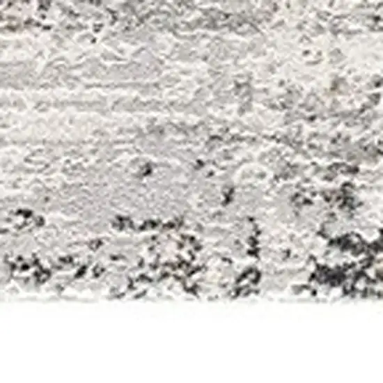 Gray and Ivory Abstract Power Loom Area Rug Photo 4