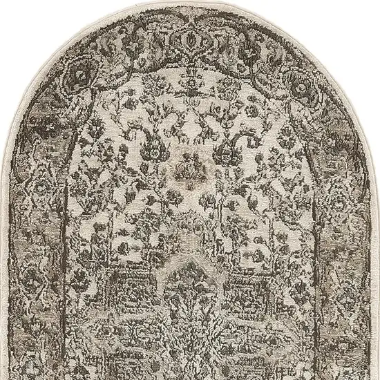 Cream Medallion Power Loom Area Rug Photo 2