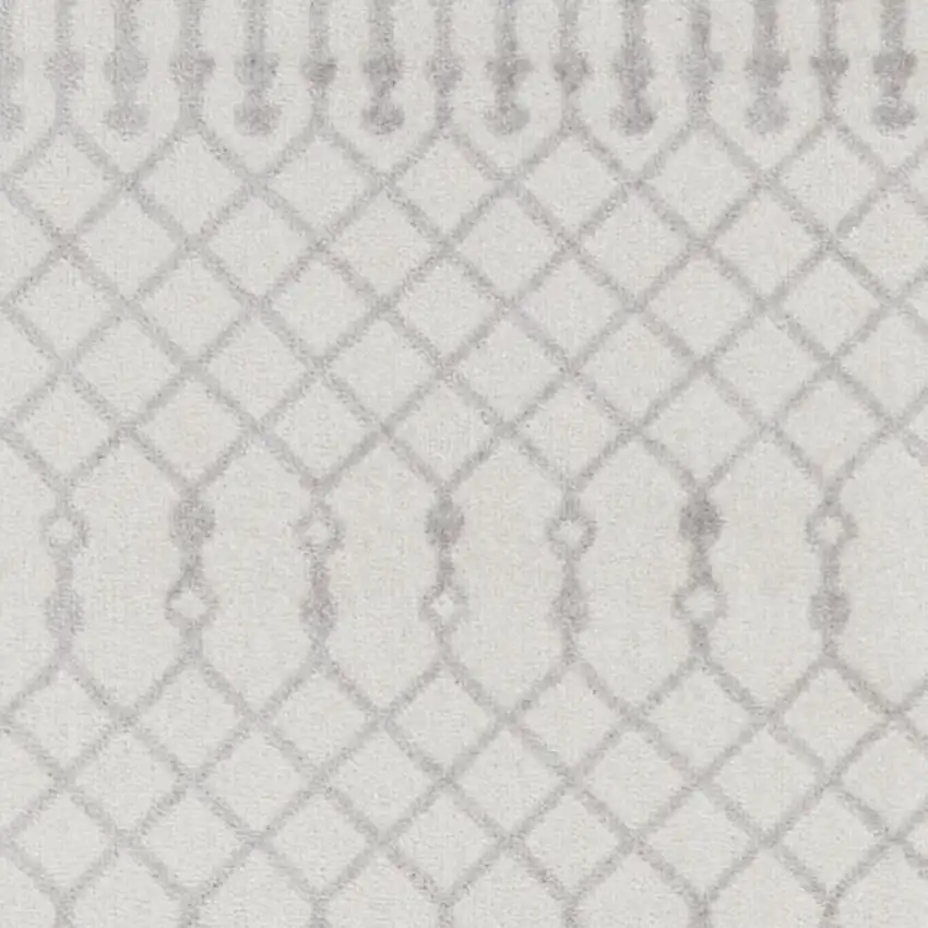 Cream Moroccan Power Loom Runner Rug Photo 6