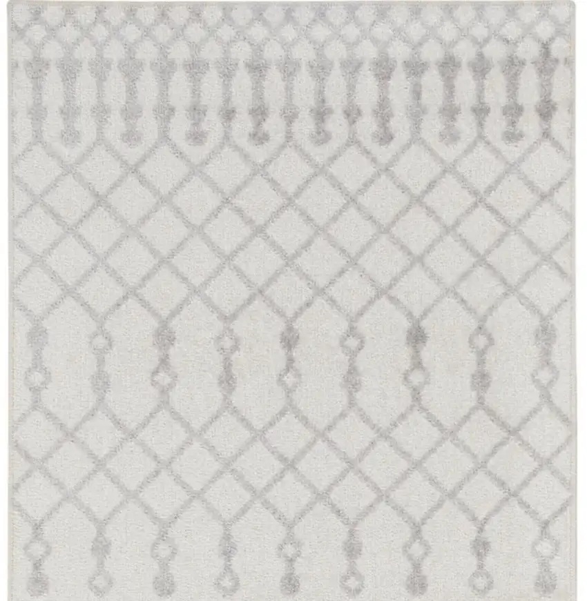 Cream Moroccan Power Loom Runner Rug Photo 4