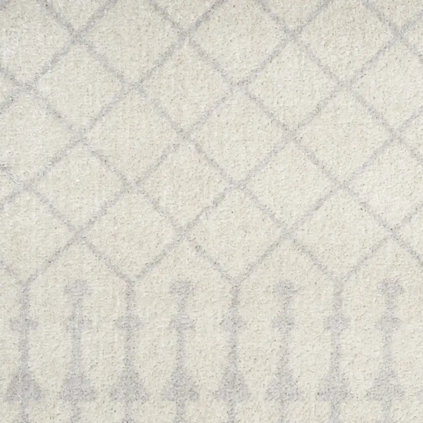 Cream Moroccan Power Loom Runner Rug Photo 9