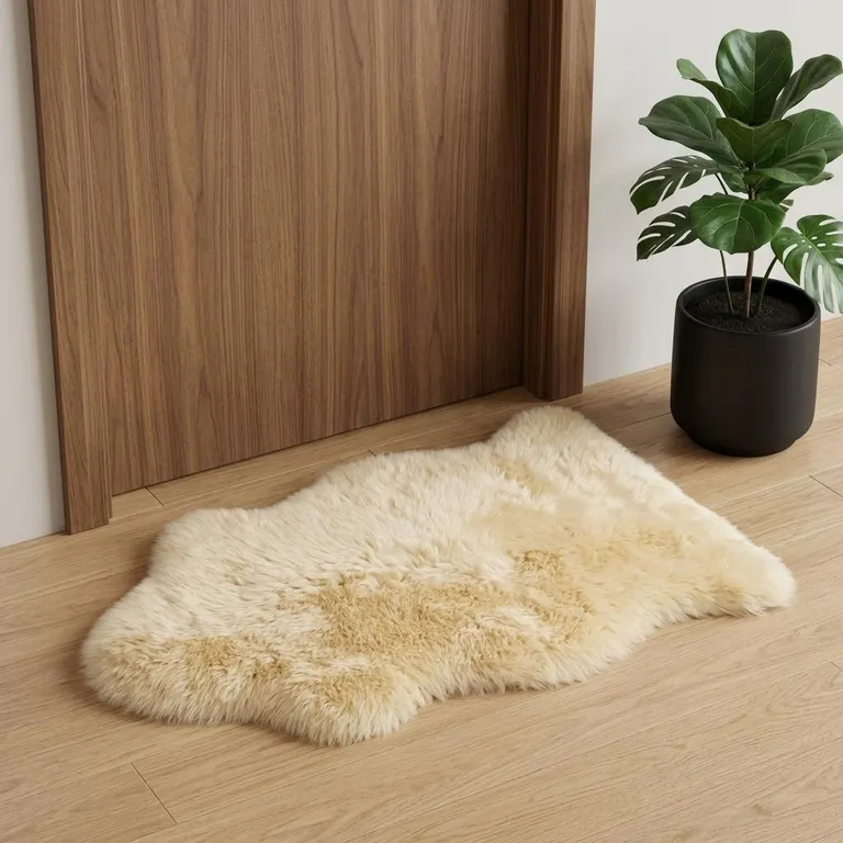 Cream New Zealand Natural Sheepskin Rug Photo 4