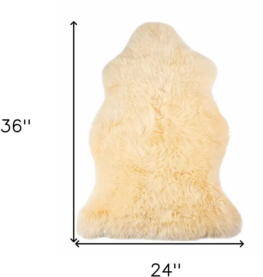 Cream New Zealand Natural Sheepskin Rug Photo 9