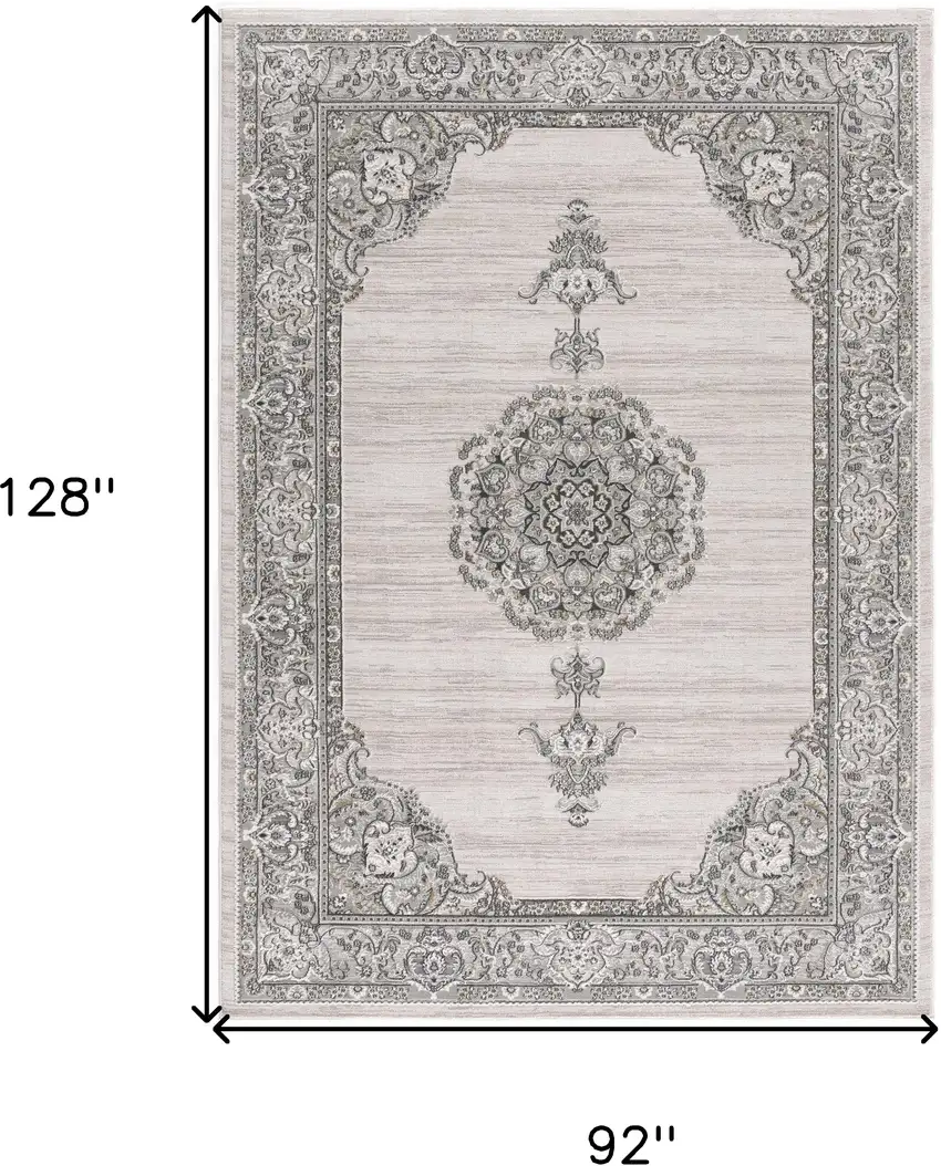 Cream Oriental Area Rug Photo 3