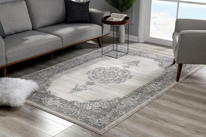 Cream Oriental Area Rug Photo 2