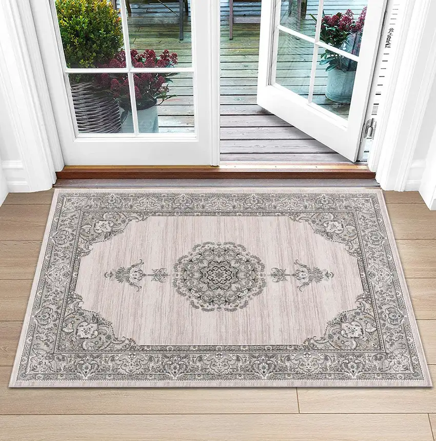 Cream Oriental Area Rug Photo 6