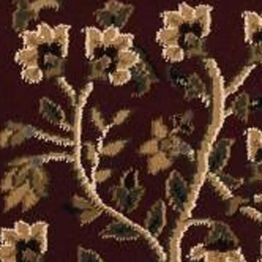 Beige and Black Oriental Power Loom Area Rug Photo 6