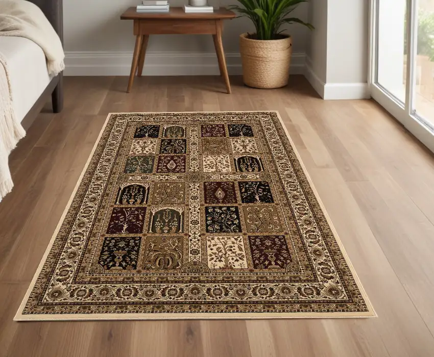 Cream Oriental Area Rug Photo 1