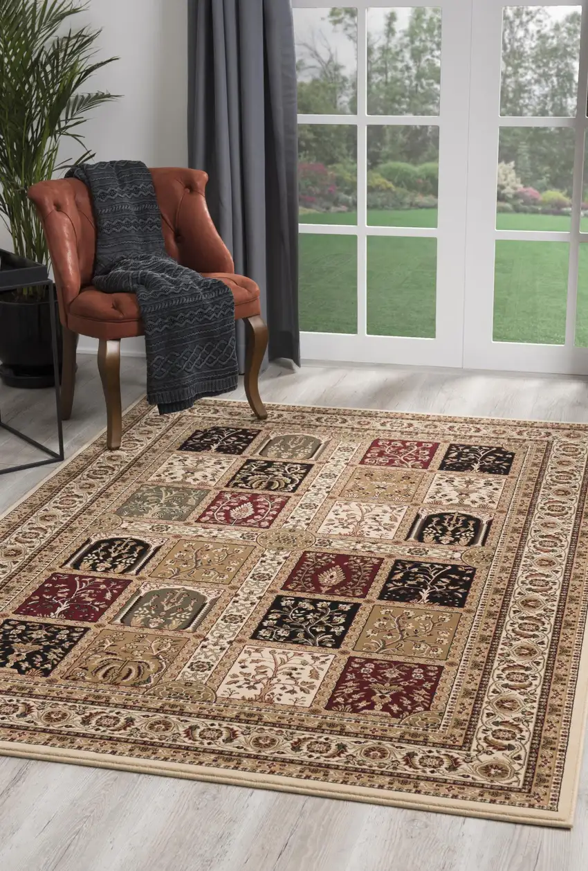 Cream Oriental Area Rug Photo 6
