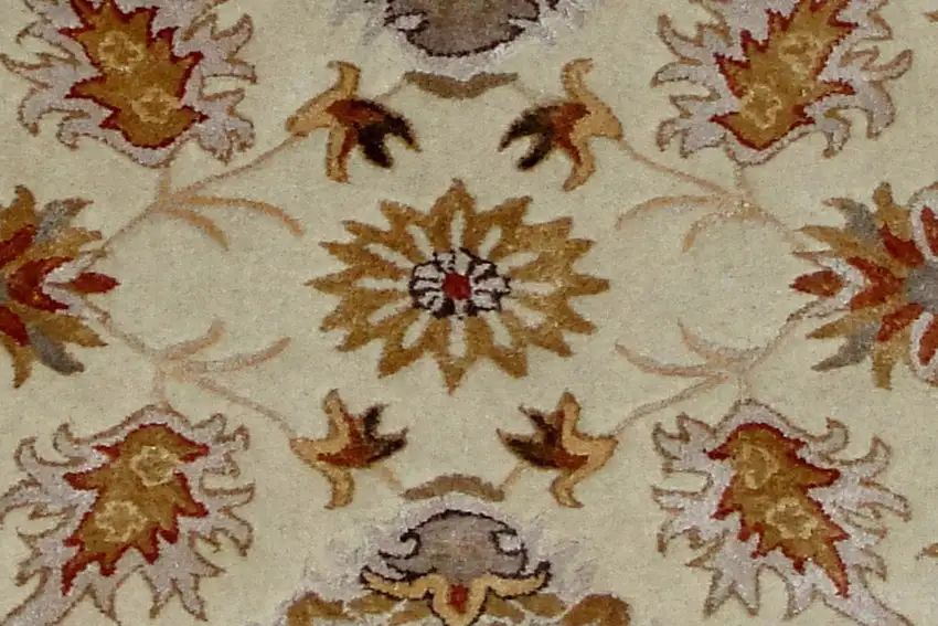 Cream Oriental Hand Tufted Non Skid Area Rug Photo 5