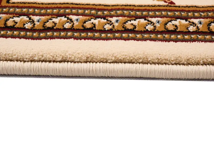 Cream Oriental Power Loom Stain Resistant Area Rug Photo 7