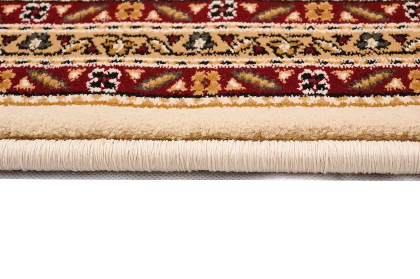 Cream Oriental Power Loom Stain Resistant Area Rug Photo 8