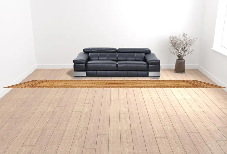 Cream Oriental Power Loom Stain Resistant Area Rug Photo 2