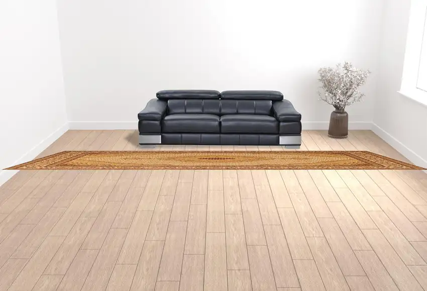 Cream Oriental Power Loom Stain Resistant Area Rug Photo 2
