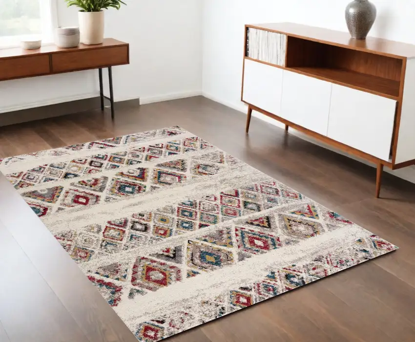 Cream Southwestern Area Rug Photo 1