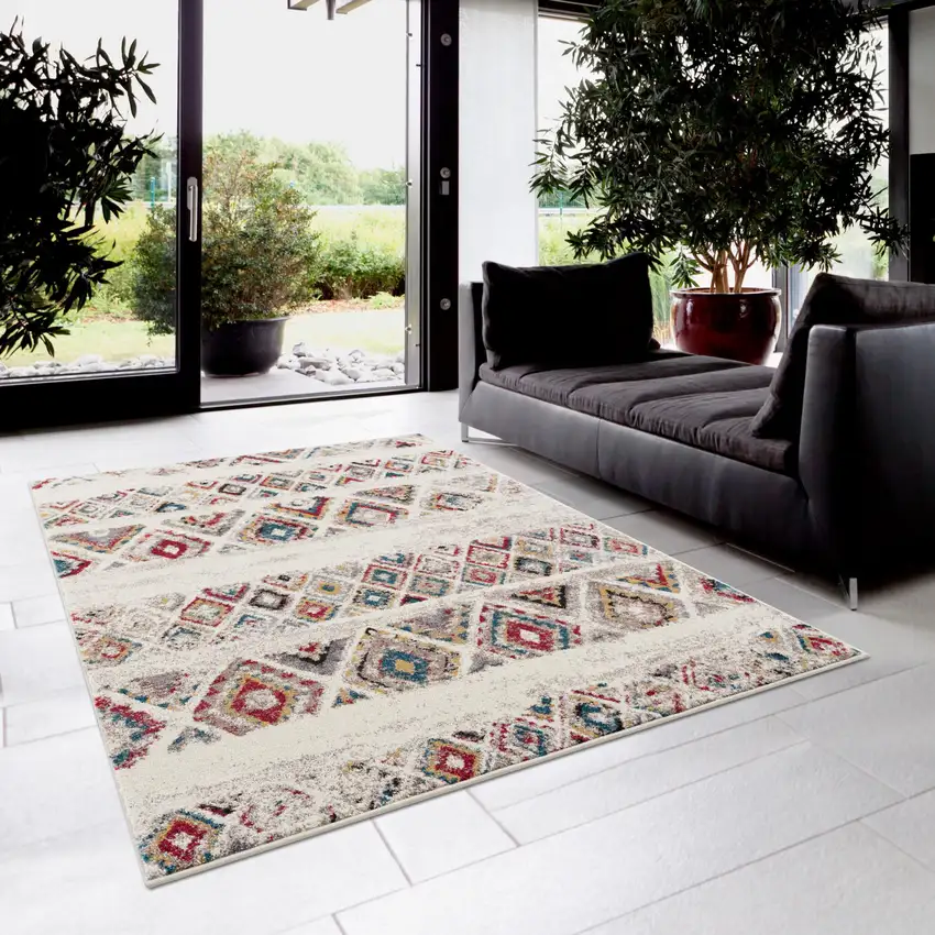 Cream Southwestern Area Rug Photo 8