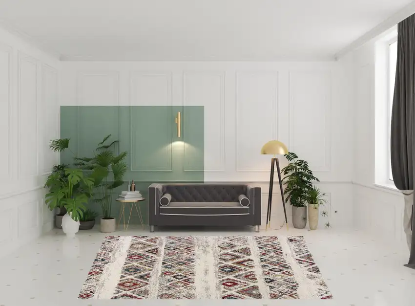 Cream Southwestern Area Rug Photo 1