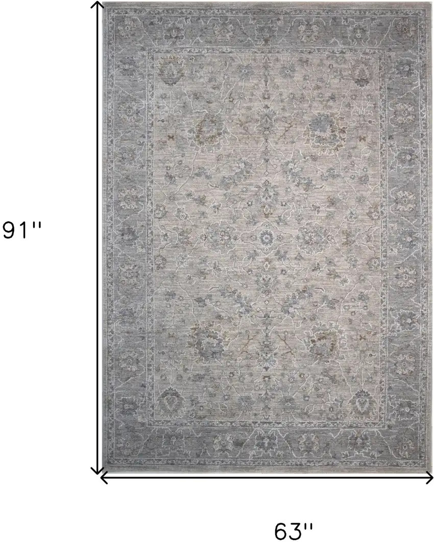 Cream Southwestern Power Loom Stain Resistant Area Rug Photo 3