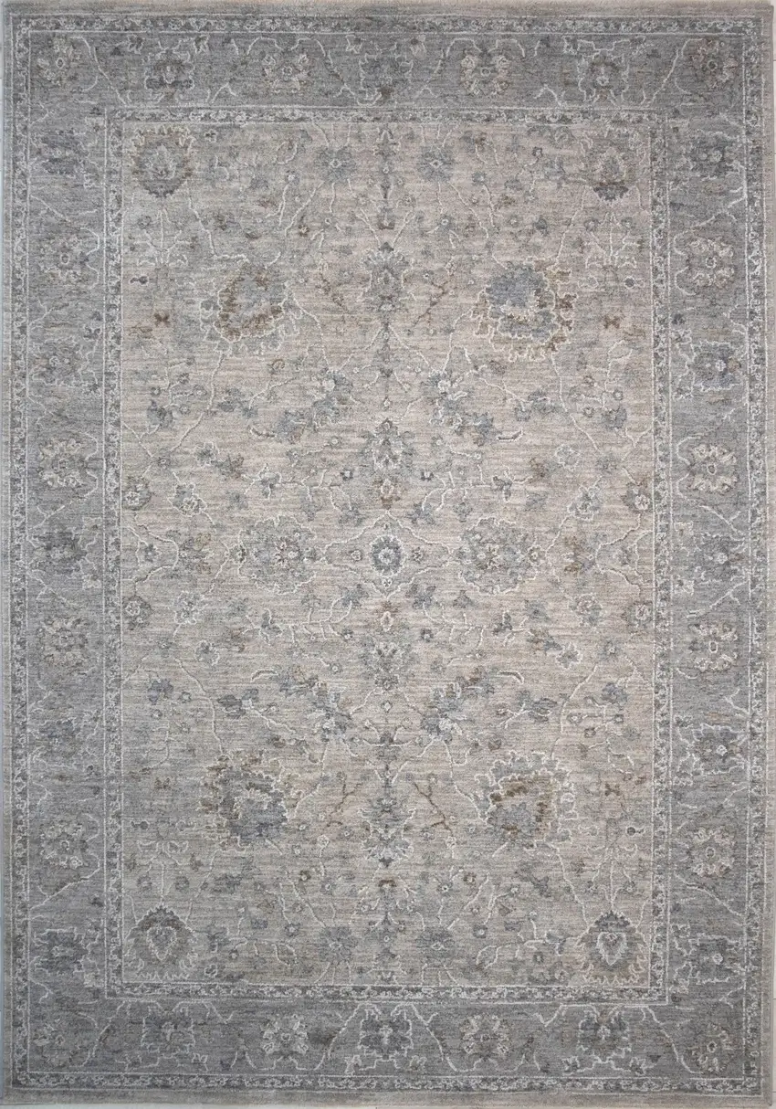 Cream Southwestern Power Loom Stain Resistant Area Rug Photo 1