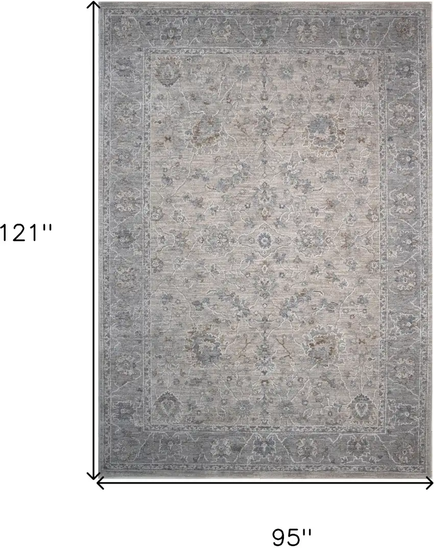 Cream Southwestern Power Loom Stain Resistant Area Rug Photo 3