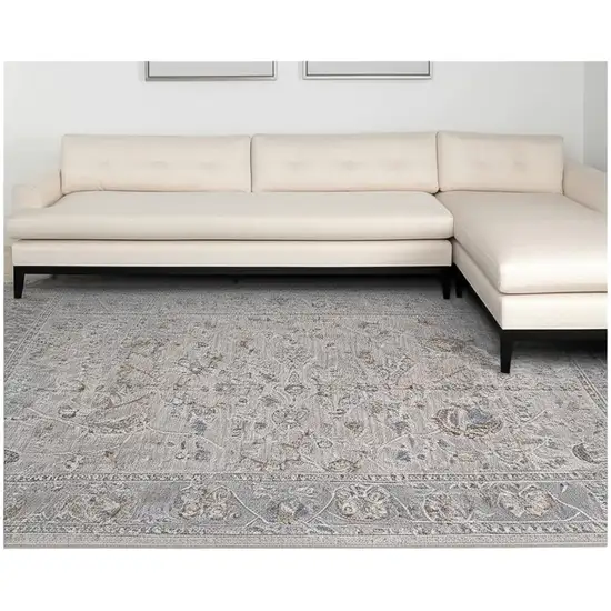 Cream Southwestern Power Loom Stain Resistant Area Rug Photo 1