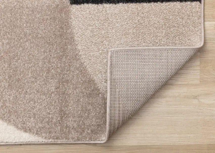 Cream Taupe And Red Geometric Area Rug Photo 9