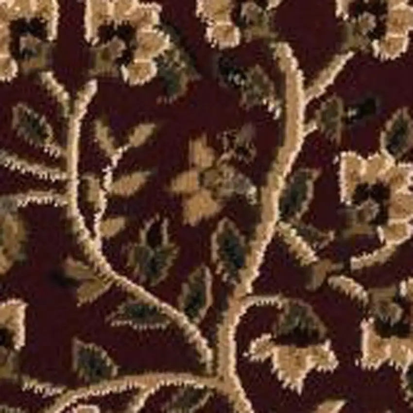 Beige and Black Oriental Power Loom Area Rug Photo 4