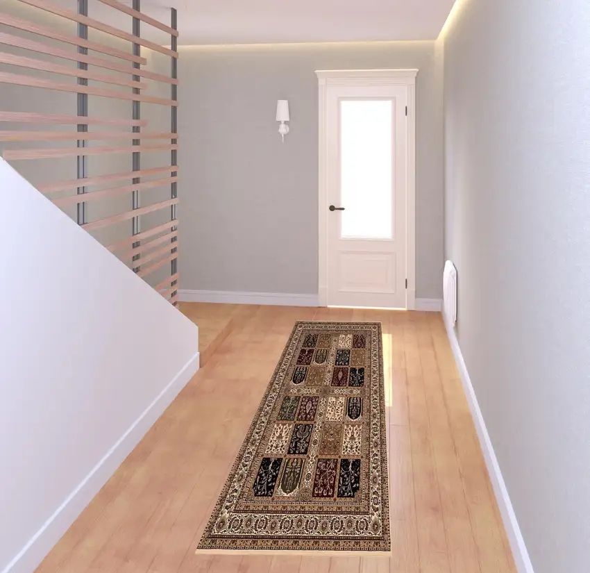 Cream Traditional Decorative Runner Rug Photo 4