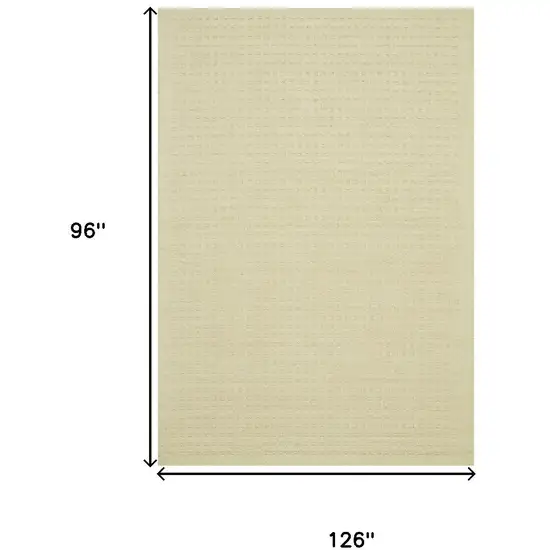 Cream Wool Shag Handmade Area Rug Photo 3