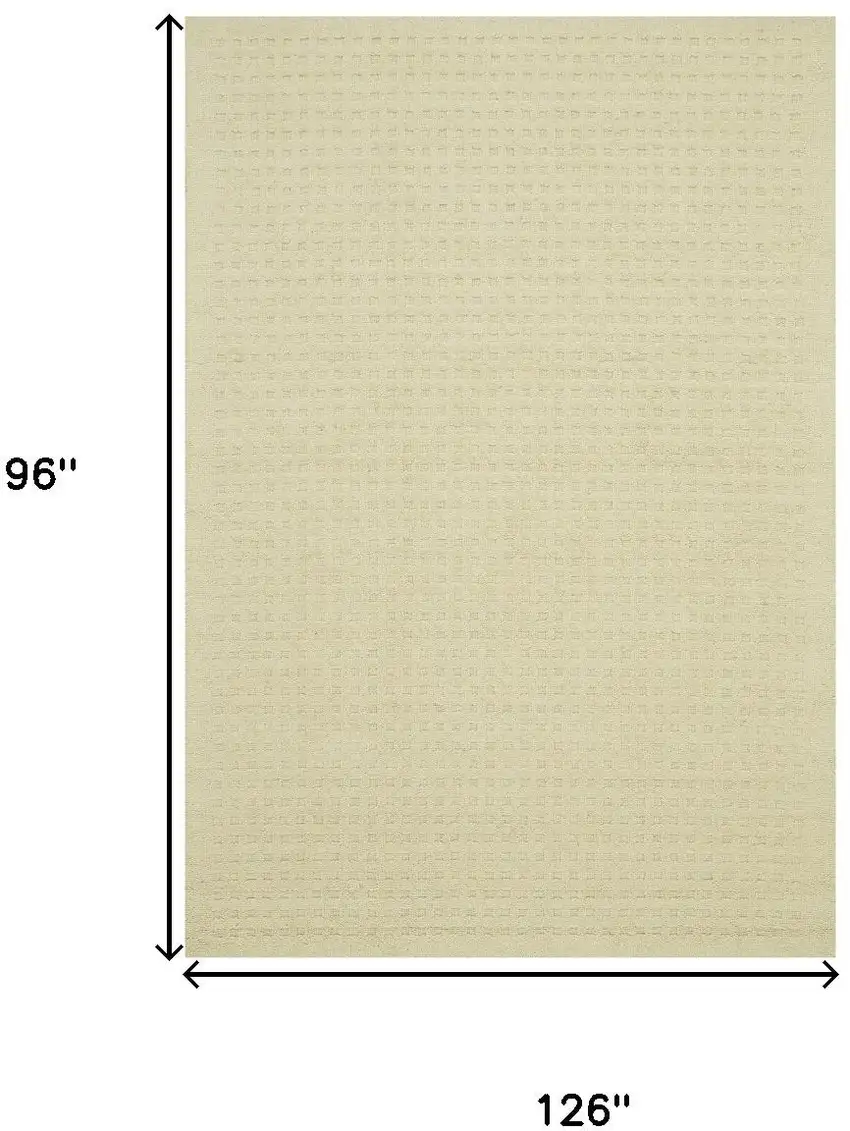 Cream Wool Shag Handmade Area Rug Photo 3